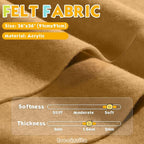 Camel 36" X 36" Felt Fabric Sheet - Image 2