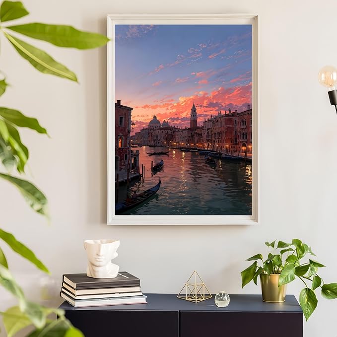 GXGLLPZBY Painting by Numbers for Adults Beginner, Sunset Venetian Canals Paint - Image 3