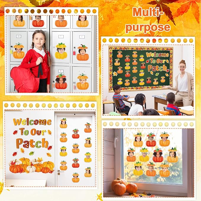 gisgfim 80Pcs Fall Pumpkin Cutouts Thanksgiving Fall Decorations Bulletin Board - Image 6