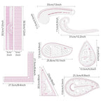 Clear Metric Sewing Rulers, French Curve Sewing Rulers Set, Sewing Tools - Image 2