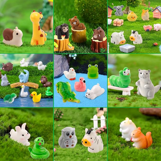 ywevyezc 42 Pcs Mini Resin Animals 42 Styles Resin Animals Figurines Bulk - Image 3