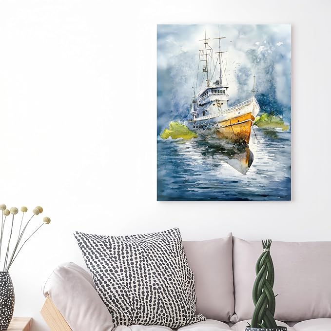 GXGLLPZBY Painting by Numbers for Adults Beginner, Ship Paint by Number Kits on - Image 2