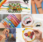 PAXCOO 276 Pack Embroidery Floss Thread Kit Including 210 Colors Cross Stitch - Image 5