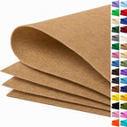 Tan Large Felt Fabric 36" x 36", 1mm Stiff Felt Sheet, Nonwoven Fabric by ZANEXIR