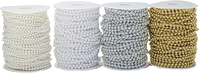 6mm Crafts Faux Pearl Beads Garland Pearl Bead Roll Strand of Pearls to - Image 6