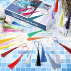 Tassels, Cridoz 120Pcs Bookmark Tassels Silky Handmade Soft Craft Mini Tassels - Image 6