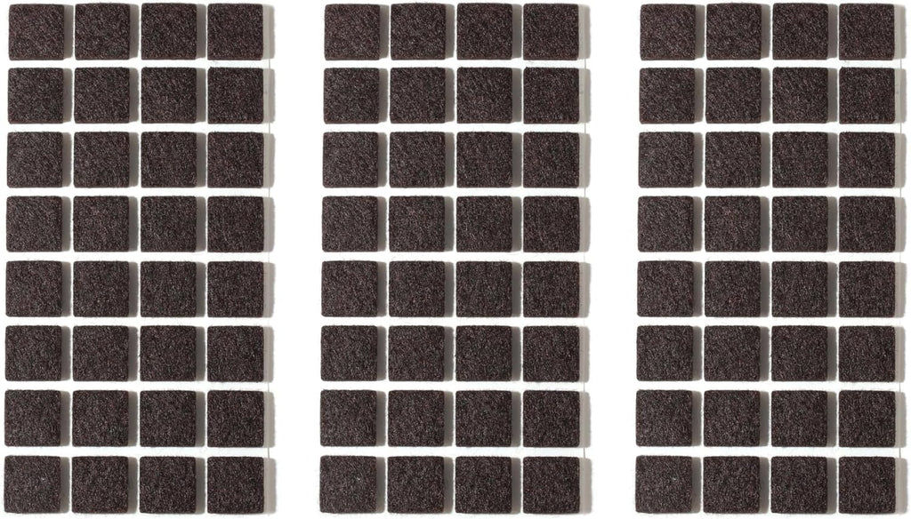 Furnigear Felt Furniture Pads for Hardwood Floors - Self Adhesive Chair Felt Pad, Floor Protector for Furniture Feet, Furniture Sliders Moving Furniture Smoothly, Anti Scratch 96 Pcs 3/4" Square Brown