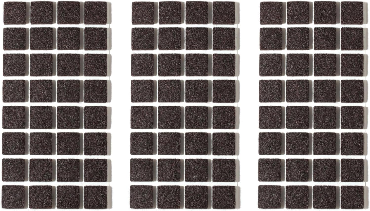 Furnigear Felt Furniture Pads for Hardwood Floors - Self Adhesive Chair Felt Pad, Floor Protector for Furniture Feet, Furniture Sliders Moving Furniture Smoothly, Anti Scratch 96 Pcs 3/4" Square Brown