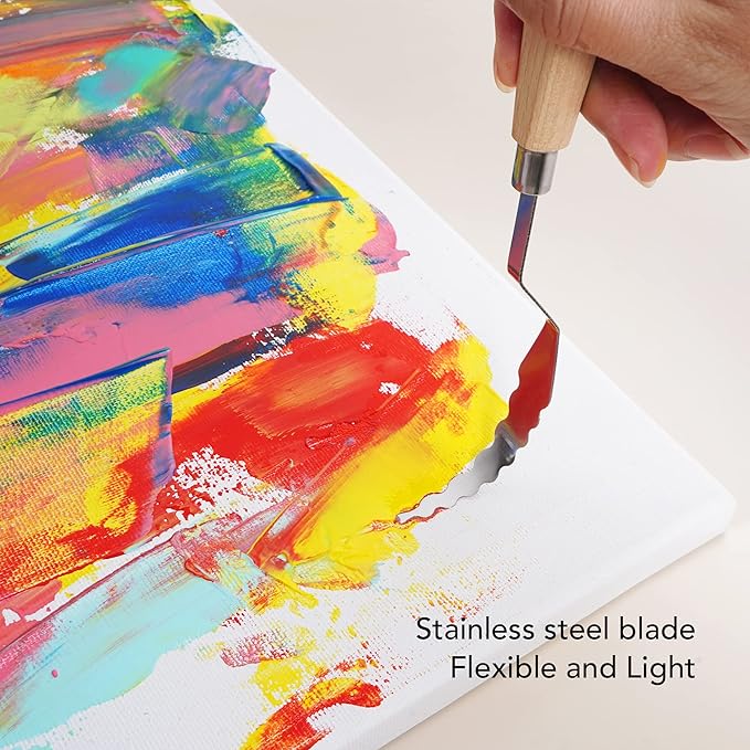 CONDA Palette Knife Set -10Pcs Stainless Steel Spatula Pallet Knife Painting - Image 3