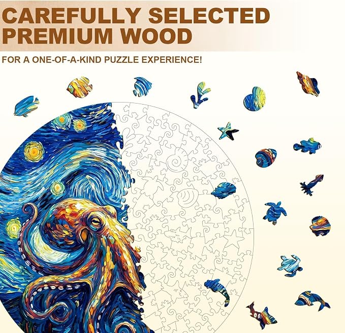 Ocean Night Octopus Puzzles Adults Gifts - Image 3