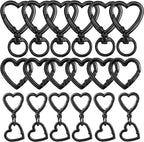 12 Pcs Heart Swivel Spring Clasps，Metal Spring Key Chain Hook Clasps，Clip - Image 6