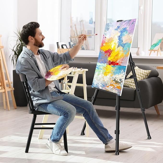 Easel Stand for Sign, Hemndic 66" Easels Stand for Painting Heavy Duty - Image 8