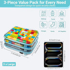 YQBRAO 3-Pack Large Clear Hard Shell Zipper Case, 1.2mm Rigid Toy & Cosmetic - Image 4