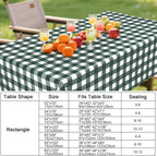 Smiry Rectangle Table Cloth, Waterproof Vinyl Tablecloth - Image 7