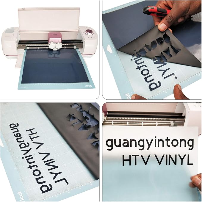 guangyintong Heat Transfer Vinyl Black HTV Rolls, Matte Surface PVC Material - Image 5
