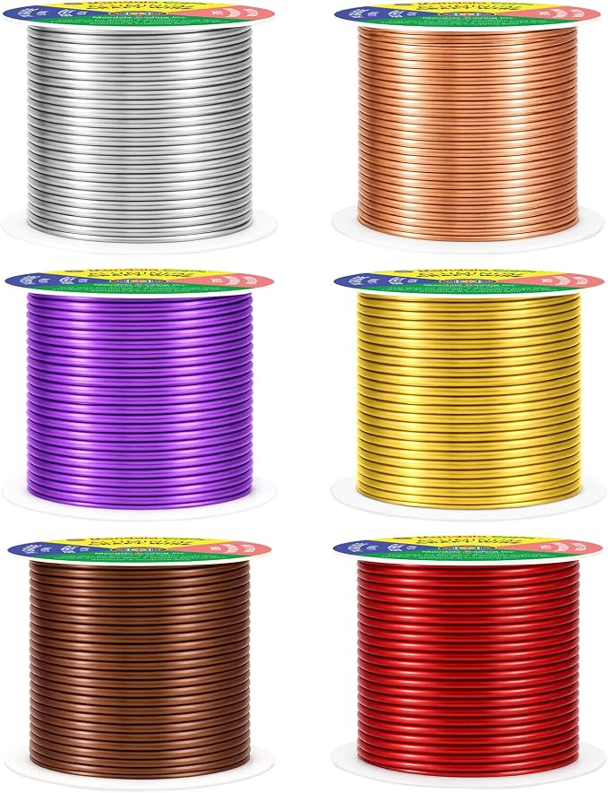 Mandala Crafts 14 GA Purple Brown Red Assorted Anodized Aluminum Craft Wire | - Image 2
