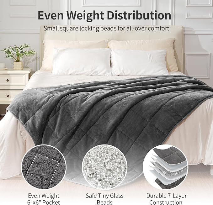 Uttermara Weighted Blankets for Adults Queen Size, 17lbs 60x80 inches Blanket - Image 6