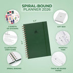 Clever Fox Dated Planner with Tabs 2026 – Weekly & Monthly Spiral Planner with - Image 2