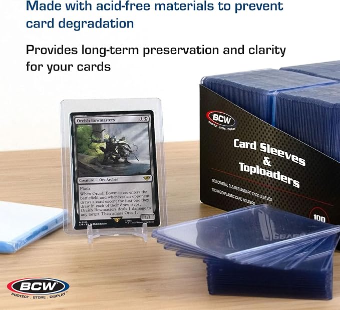 BCW Card Sleeves and Toploaders Combo Pack | 200 Toploaders & 200 Penny Sleeves - Image 5