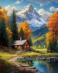 Mountain Paint By Numbers Kit For Adults Beginner Cabin Adult Paint By Number by ldazao
