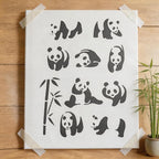 TIAMECH A4 Reusable Cute Panda Stencil - Image 4