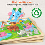 SYNARRY Wooden Puzzles for Kids Ages 4-6, 6 Packs 60 PCs Jigsaw Puzzles - Image 4