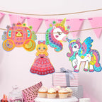 JULEASEL Mirror Mosaic Princess Unicorn Craft Kit, Gift - Image 3