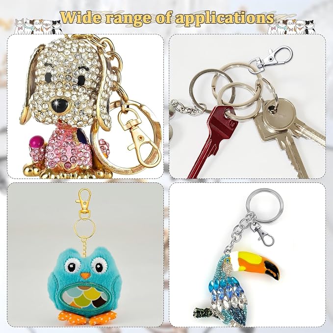 280 Pieces Key Chain Rings Kit Including 35 Pcs Swivel Lobster Clasp Keychain - Image 4