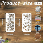INFUNLY 15Pcs Wildflowers Wall Stencil - Image 2