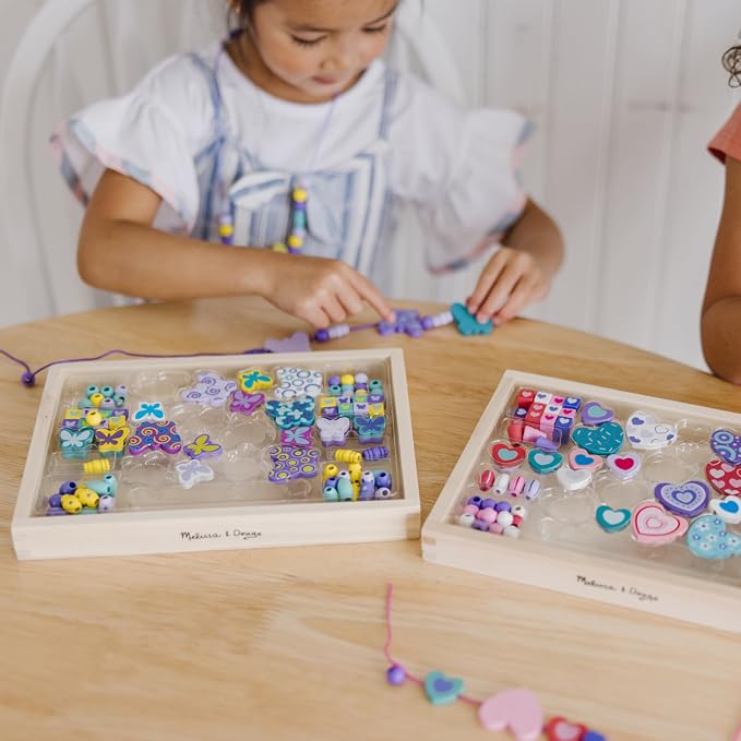 Melissa & Doug Sweet Hearts and Butterfly Friends Bead Set of 2-250+ Wooden - Image 3