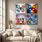 4 Pack 5D Butterfly Diamond Painting Kits - Image 2
