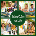 Artkey Acrylic Paint Set, 16 Colors 2 oz/59 ml Acrylic Paint Kit - Image 6