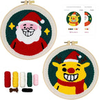 Christmas Punch Needle Kit for Adult Beginner, Fun DIY Needle Point Craft for by PunchBloom
