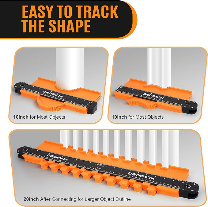 DODOWIN 20 Inch Connectable Contour Gauge, Gifts - Image 4
