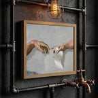 Funny Bathroom Wall Art, The Creation of Adam Toilet Paper Canvas Print - Image 6
