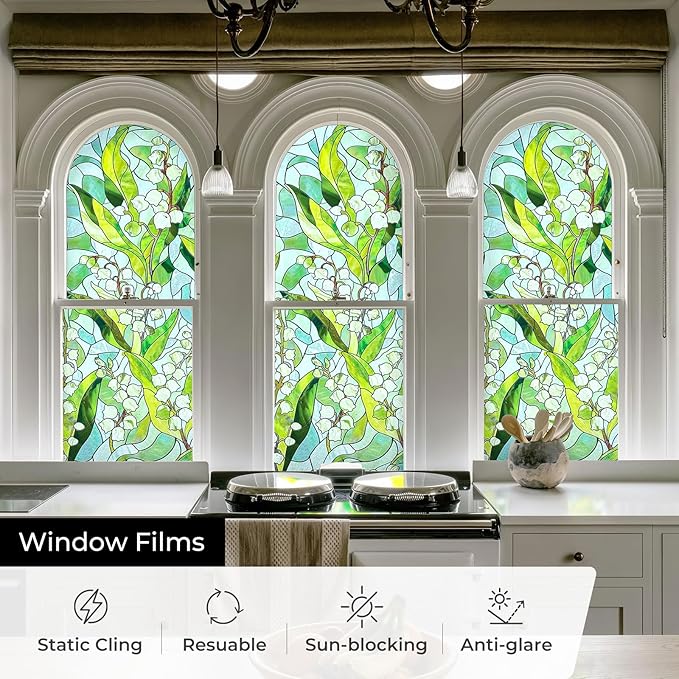 3D Stained Glass Window Film, Decorative Window Privacy Film - Image 5