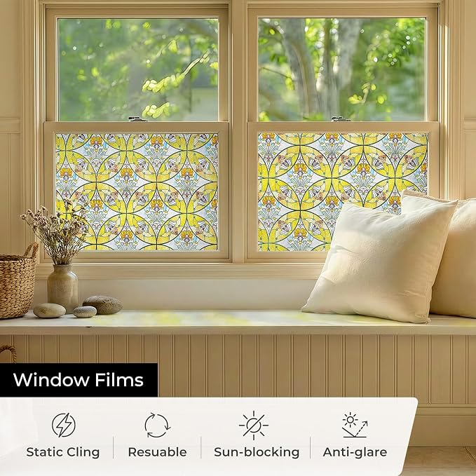 3D Stained Glass Window Film, Decorative Window Privacy Film - Image 4