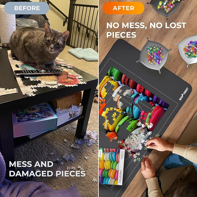 The Original Newverest Jigsaw Puzzle Mat Roll Up, Saver Pad 46” x 26” Portable - Image 5