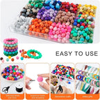 160Pcs Silicone Beads 12mm Mix Color, Bulk Silicone Beads 12mm - Image 4