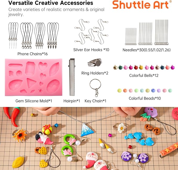Shuttle Art Polymer Clay Kit, 50 Colors Oven Bake Clay - Image 4