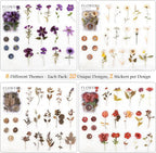 320PCS Pre-Cut Small Floral Stickers Set - Image 8