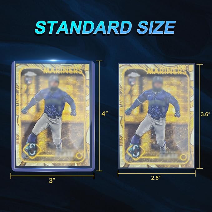 200 Card Sleeves, Baseball Card Sleeves, Hard Plastic Card Holder - Image 2