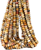 ICAI Natural 5x8mm Rondelle Beads, Abacus Disk Stone Spacer Beads by CAI+YI+MING