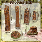 Warmtree 6 Pcs Tree Stump Figurines - Image 2