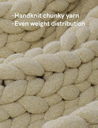 YnM Chenille Weighted Blanket, Handmade Chunky Knitted Design, Soft and Cozy - Image 2
