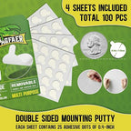 Double Sided Tape Sticky Dot Stickers 100PCS, Removable Sticky Putty No Trace - Image 2