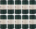 10 Skeins of Sensy Premium 2mm 251 Yards Sparkle Polyester Rope 90% by SSENSY