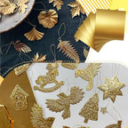 JarThenaAMCS 28Pcs Foil Paper Craft Making Kits Gold Metal Embossing Foil Sheets - Image 5