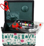 SINGER 07271 Basket with Sewing Notions Kit & Removable Tray-Vintage Spools - Image 2