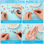 Cunno 776 Pcs Beach Seashell Bag Charm Making Kit, Ocean Coastal DIY Keychain - Image 2